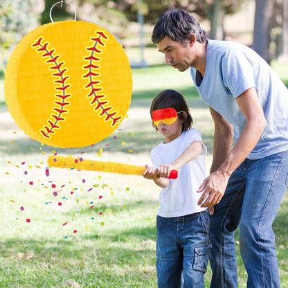 Hooqict Mexican Pinata with Blindfold and Bat Stick Party Pinata for Fiesta Carnival Cinco de Mayo Decorations Kids Adults Mexican Party Games Birthday Party Supplies