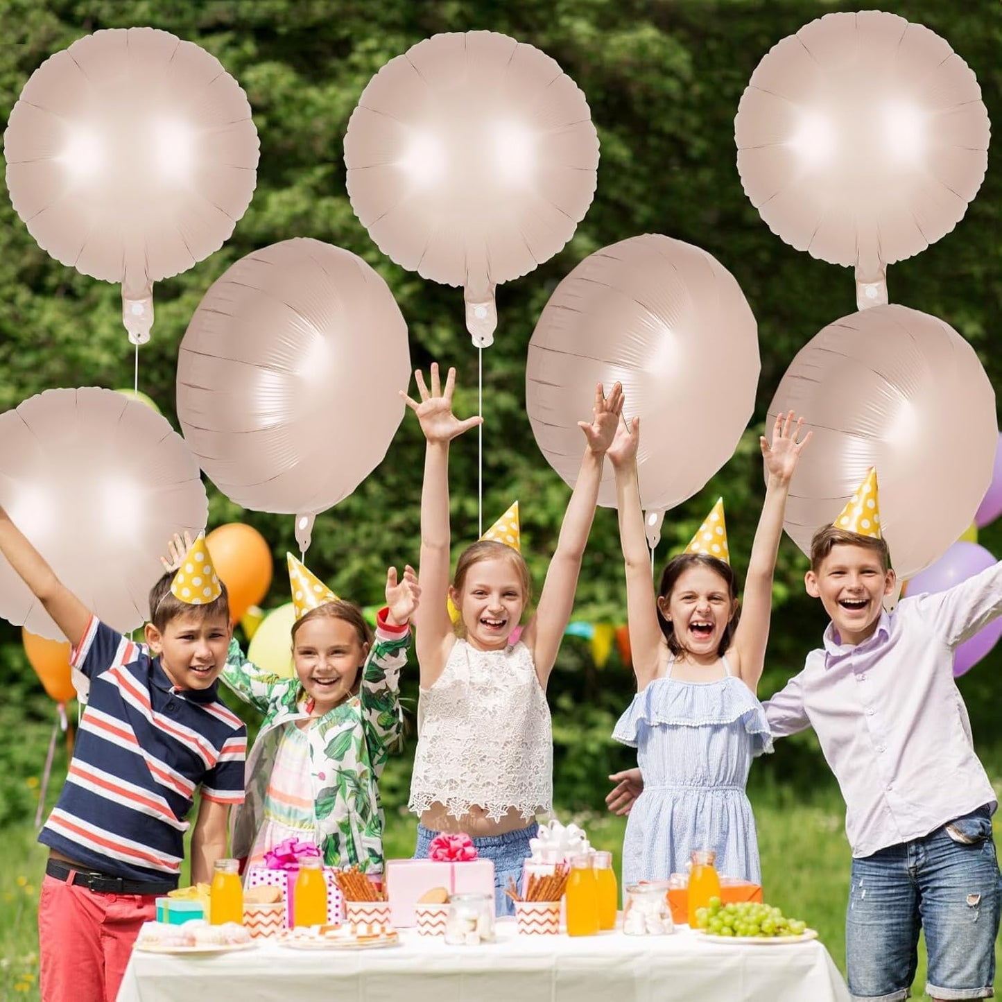 20 Pcs Black Round Shaped Balloons,18 Inch Round Foil Balloon,Giant Round Mylar Balloon Helium Balloons for Birthday Party Baby Shower Wedding Decorations (Black)