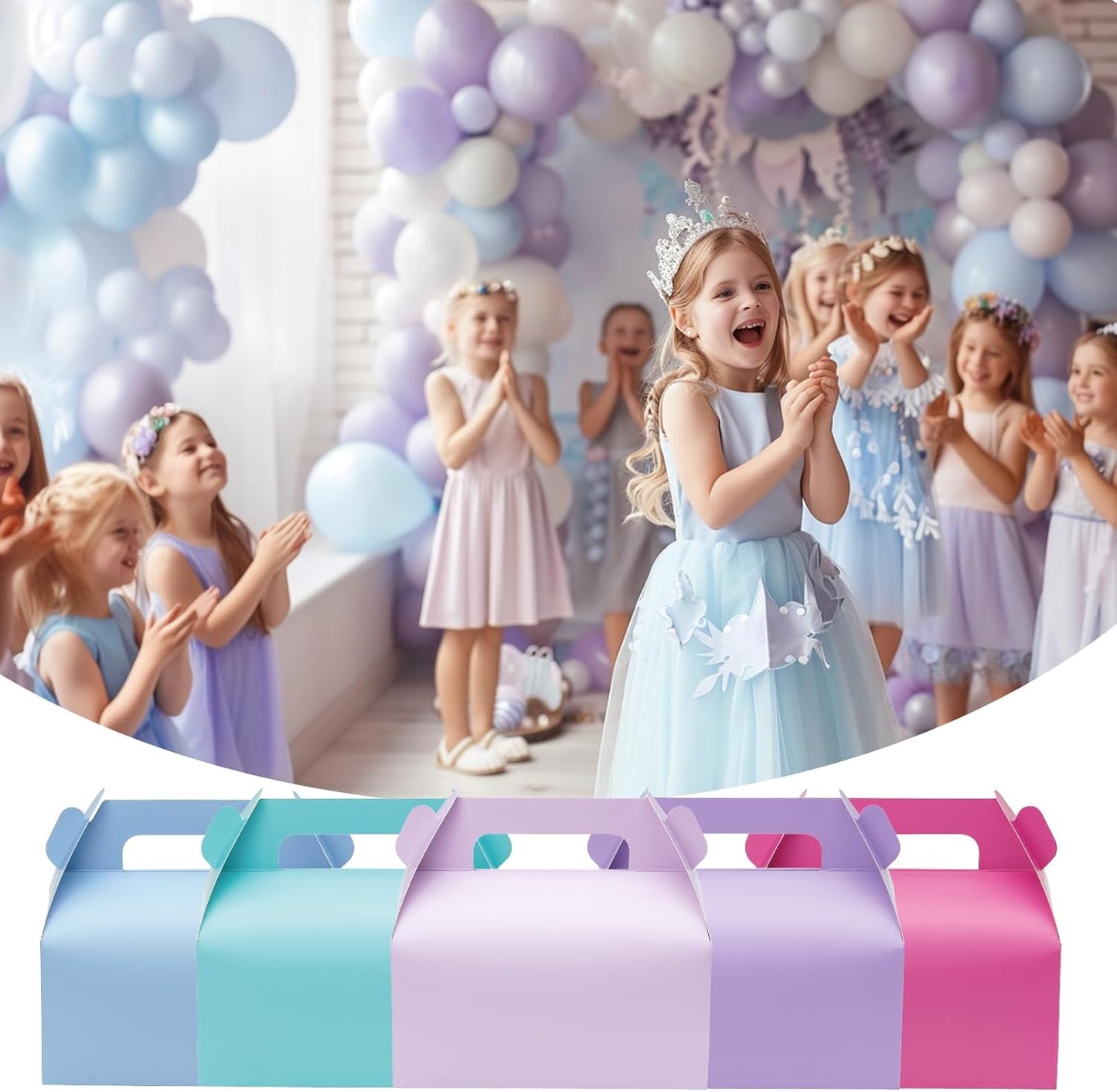 UnicoPak 30 Pack Party Favor Boxes Treat Boxes, White Gable Gift Boxes for Party Favors Goodies Cookies Treats Candies Meals Lunch, 6.5x3.5x3.5 Inches