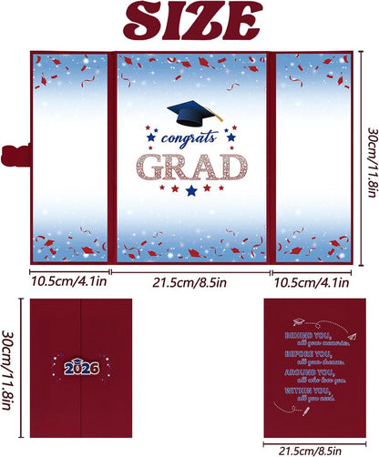 Vlipoeasn 2026 Graduation Guest Book Alternative, Black Gold Class of 2026 Graduation Party Decorations, Graduation Signature Book for 2026 College High School, Unique Graduation Gifts for Friends