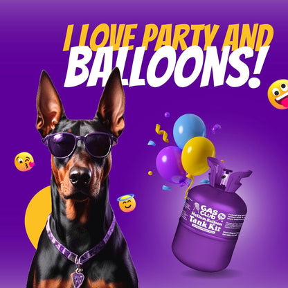 GasClub 13L Helium Tank for Balloons At Home Helium Balloon tank Up To 50 Latex Balloons