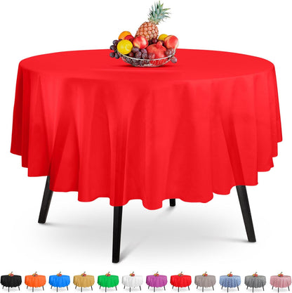 14 Pack Black 54 x 108 in. Rectangle Disposable Plastic Tablecloths - Smooth Decorative Covers for Parties, Weddings
