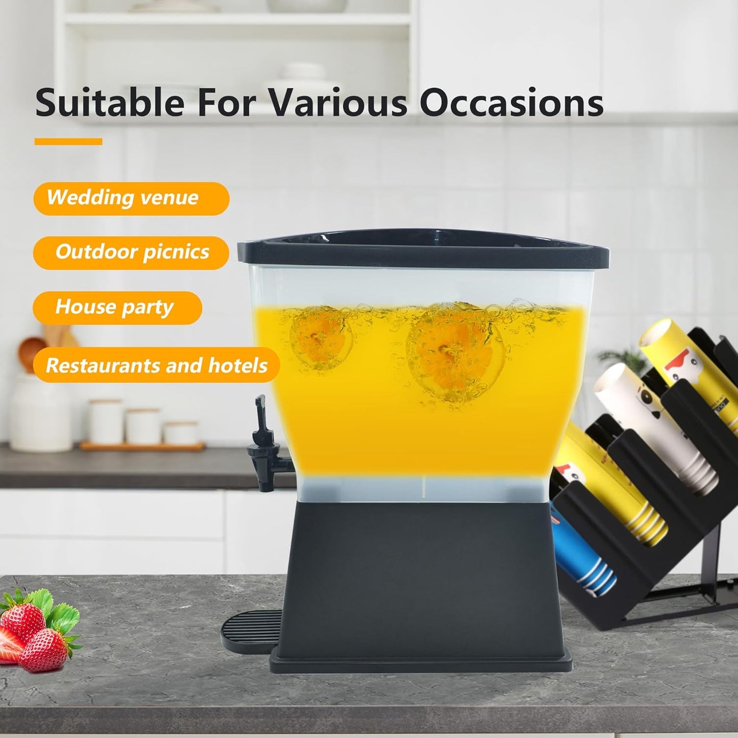 Juicer Dispenser for Home and Kitchen,7 Gallon Iced Beverage Dispenser,Drink Dispenser For Parties