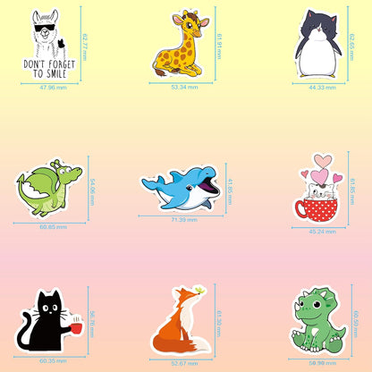 100 PCS Water Bottle Stickers for Kids Waterproof Cute Stickers for Water Bottles No Duplicates Animal Stickers for Kids Laptop, Water Bottle, Party Favor & Classroom Reward