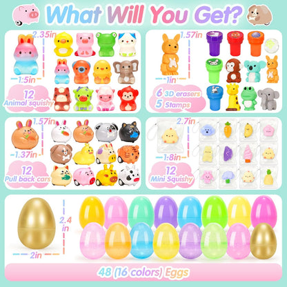 SevenQ Toy Cars Easter Basket Stuffers 24 Pcs, Prefilled Easter Egg Fillers Race Car Party Favors for Kids Birthday Goodie Bag Treasure Box Toys for Classroom Treat Prizes Pinata Egg Hunt Supplies