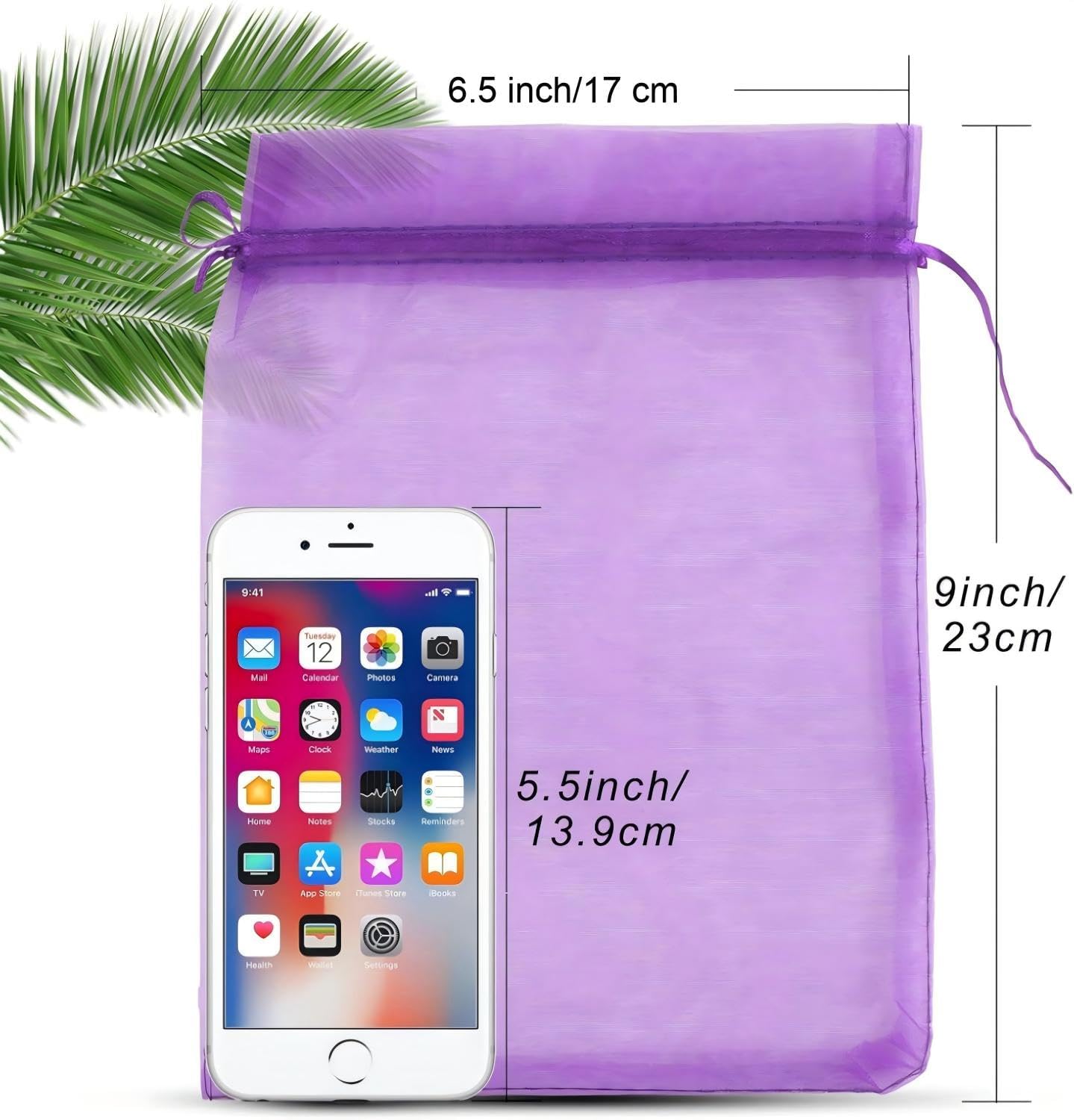 ANZNKU 50PCS Organza Bags 6x9 Large White Gift Bags for Candy Goodie Sachet Jewelry, Mesh Bag Drawstring Sheer Packaging Pouches for Wedding Favors Mother's Day Birthday Party Baby & Bridal Shower