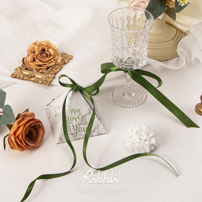Ribbli Double Faced White Satin Ribbon,3/8” x Continuous 25 Yards,Fabric Ribbon use for Bows Bouquet,Gift Wrapping,Floral Arrangement