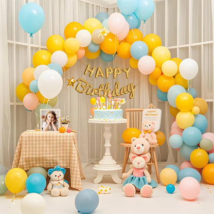 KICNIC Balloon Arch Strip Kit for Garland, 32.8 Feet Balloon Tape Strips and 200 Glue Point Dot Stickers for Party Wedding Birthday Baby Shower Graduation Decorations