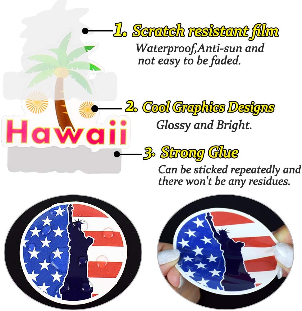 QTL Neon Stickers for Teens & Students Prizes, Waterproof Vinyl Party Favor Stickers, School Rewards, Water Bottle and Laptop, 50PCS - Colors B