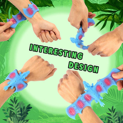 Dinosaur Slap Bracelets，Animals Slap Bracelets for Kids Girls Boys Easter Birthday Party Favors 3PCS
