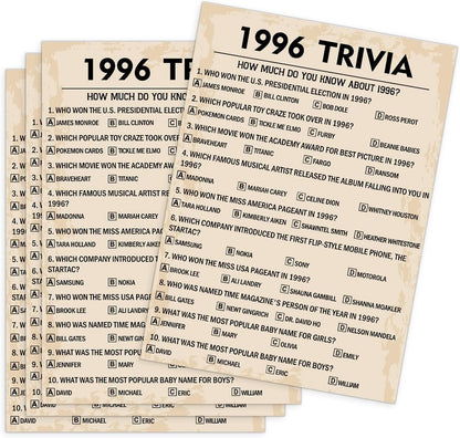 QUPT 40th Birthday Party Games, Movies in 1986 Games, Birthday Party Supplies for Adults, Fun 1986s Party Game，Pack of 30 Cards