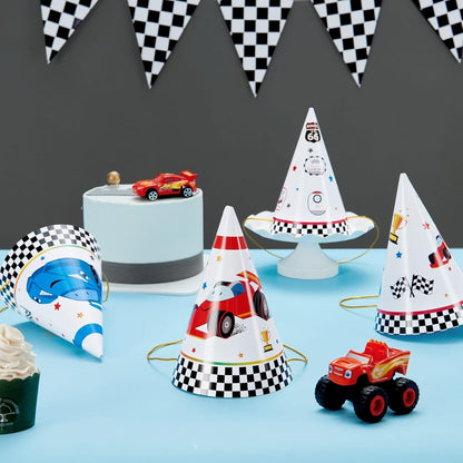 WERNNSAI Birthday Party Hats - 12 Pcs Birthday Party Supplies Cone Hat Headbands Colorful Paper Party Hats for Kids