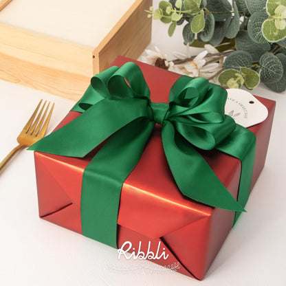 Ribbli Double Faced White Satin Ribbon,3/8” x Continuous 25 Yards,Fabric Ribbon use for Bows Bouquet,Gift Wrapping,Floral Arrangement