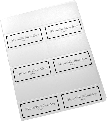 Single Line Border Printable Place Cards, Gold (Choose Color), Set of 60 (10 Sheets), Laser & Inkjet Printers - Wedding, Party, Dinner, and Special Events - Made in the USA
