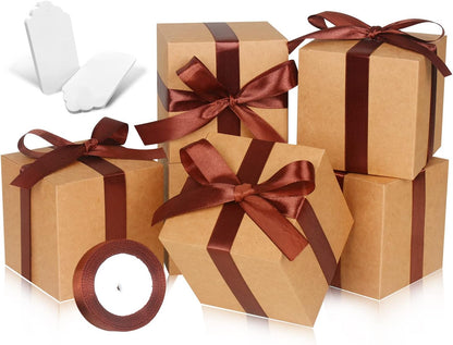 100 Pack Small Gift Boxes, 2x2x2 Inches Favor Boxes Gold Paper Gift Boxes with Lids for Presents, Crafting, Cupcake Boxes, Gifts, Candy Boxes for Wedding Party Bridal Shower Baby Shower Favors