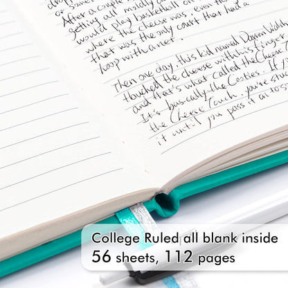 feela 6 Pack Pocket Small Notebooks Bulk, Mini Cute Memo Notepads Hardcover College Ruled Lined Journals with Pen Holder for Women Girls Office School, with 6 Black Pens, 3.5”x 5.5”, A6, Rose Pink