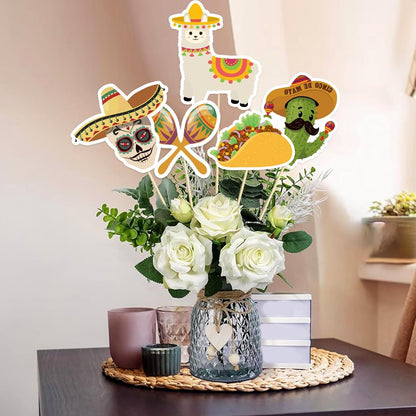 Beautiful Butterfly Centerpiece Sticks - Floral Baby Shower or Birthday Table Toppers - Butterfly Themed Gender Reveal Bridal Shower Party Decoration- Set of 15