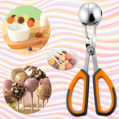Lollipop Cake Pop Treat Bag Kit, Including 100Pcs Cake Pop Sticks, 100Pcs Parcel Bags, 100Pcs Twist Ties and 1 Cake Pop Mold, Cake Pop Maker Tools for Lollipops, Candies, Chocolates, Cookies