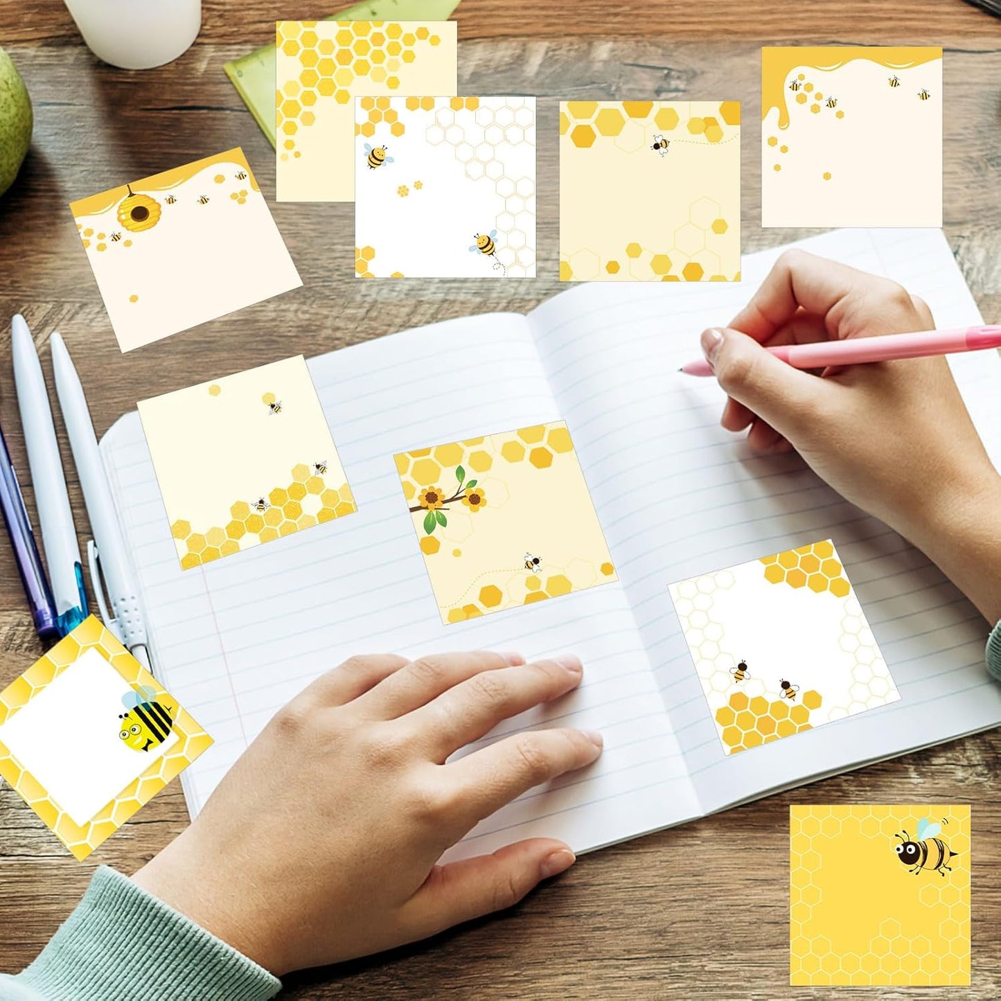 12 Pcs Ice Cream Sticky Notes Summer Popsicle Sticky Notepad Colorful Self-Adhesive Post Notes Cute Mini Memo Pad Removable Note for Office School Classroom Student Ice Cream Party Favors