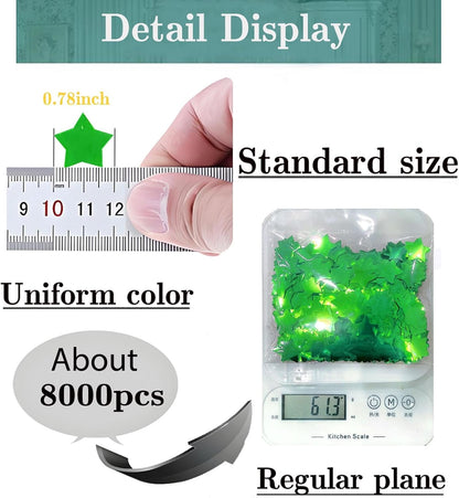 Rainbow Star Metallic Foil Confetti 8000 Pcs Shiny Star Table Confetti for Fill Balloon Wedding Graduation Party Decorations,60g of pack