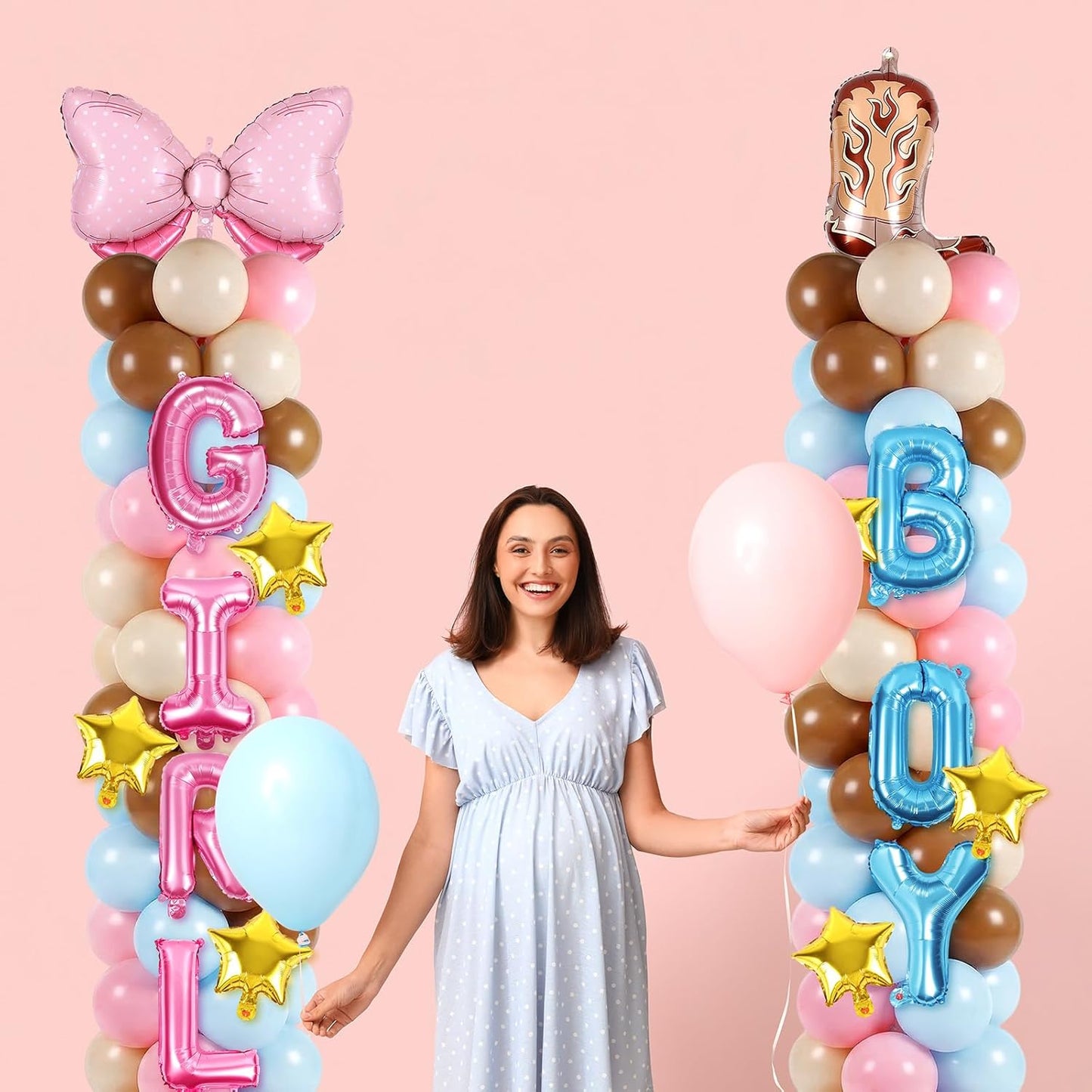 2 Sets Graduation Balloon Column Stand Kits with Balloons 2026 Grad Themed Decoration Navy Blue Balloon Tower Stand Kit for Grad High School & College Celebration Party Decor