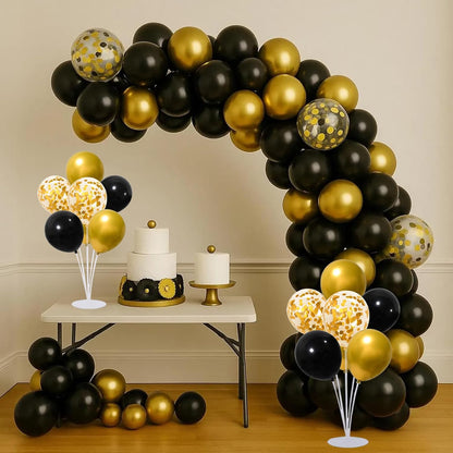 Balloon Stand Kit For Table - 10 Sets Balloon Sticks with Base For Birthday Graduation Party Decorations