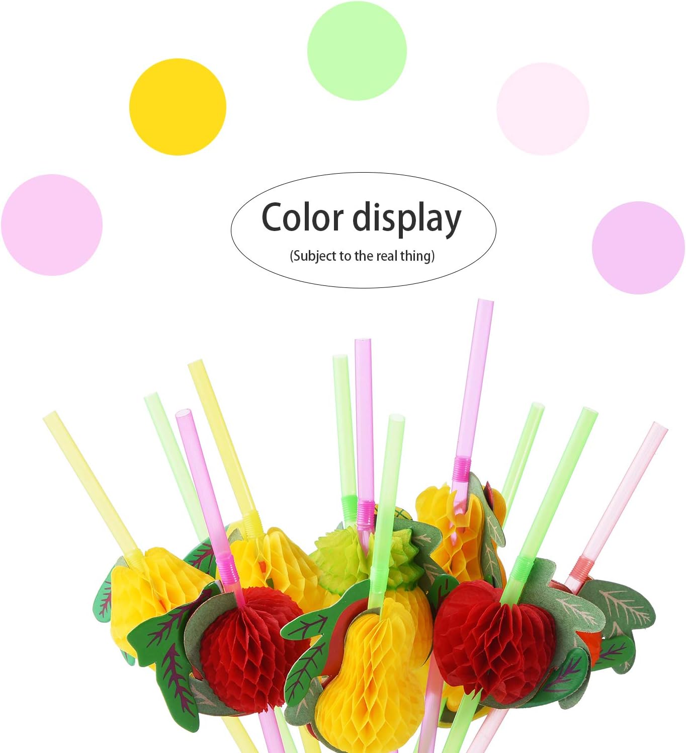 ALINK 50 Umbrella Parasol Drinking Straws, Hawaiian Beach Cocktail Luau Party Decorations Supplies