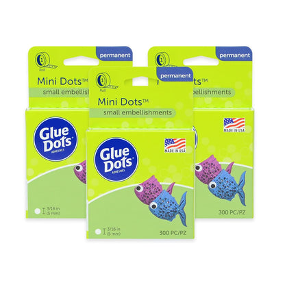 Glue Dots, Micro Dots, Double-Sided, Permanent, 1/8", 325 Dots, Diamond Painting Pen Glue, DIY Craft Glue Tape, Sticky Adhesive Glue Points, Liquid Hot Glue Alternative, Clear