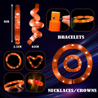 Orange 12PCS Glow Sticks Stocking Stuffers Party Favors-Glow in The Dark Party Supplies for Kids and Adults, Perfect for Festivals, Birthday Parties, Raves, Concerts, and Camping Decorations