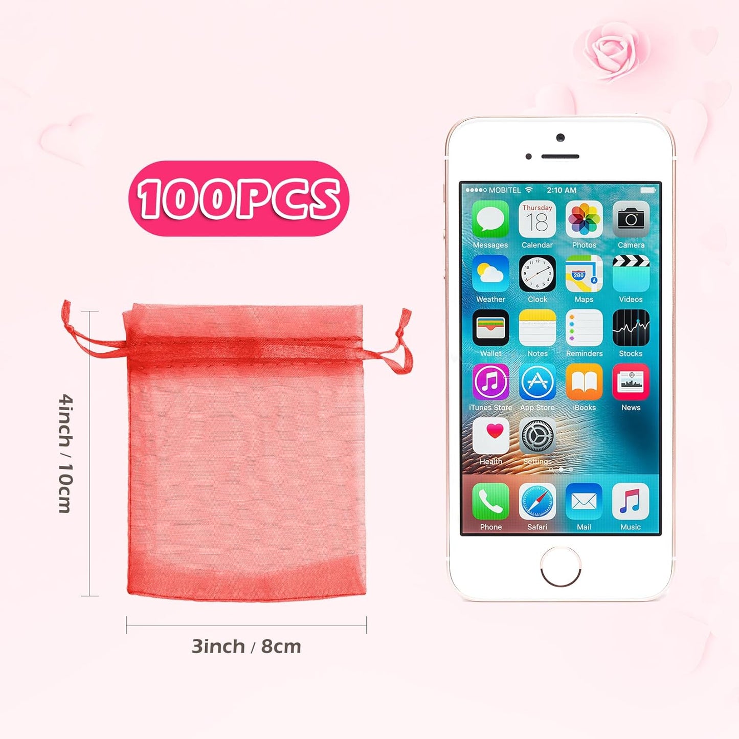 ANZNKU 50PCS White Organza Bags 3x4, Small Gift Bags Bulk for Sachet Jewelry Candy Treat, Mini Mesh Bag Drawstring for Wedding Bridal & Baby Shower, Party Favor Bag for Easter Mothers Day Birthday