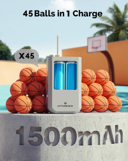 Ball Pump for Sports Balls, Portable Electric Basketball Pump Ultra Fast Inflation, with Digital LED Display Air Pump for Balls, Preset Pressure with Ball Needle for Soccer, Volleyball