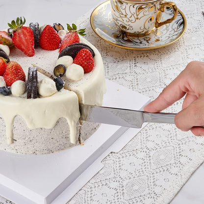 Black Cake Cutter Set, Stainless Steel Cake Cutting Utensils Include 13-inch Cake Knife and 9.3-inch Cake Server suitable for Weddings, Birthdays, and Anniversaries