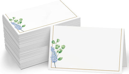 Gethelud 110 PCS Tent Cards, Small Blank Place Cards Delicate Seating Cards Blank Name Cards Escort Cards for Wedding, Table, Dinner Parties, Receptions (Each Measures 2” x 3.5”)