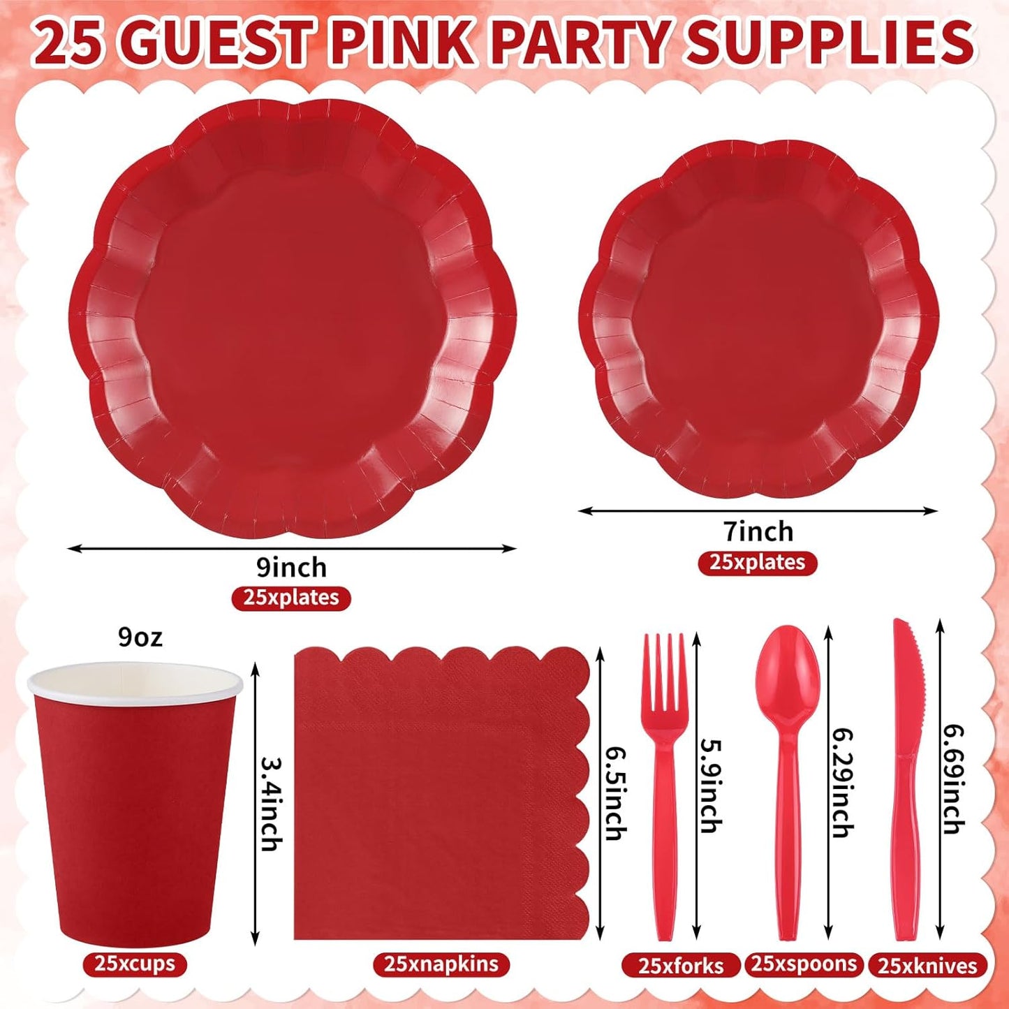 NatNarr 175 Pcs Sage Green Plates and Napkins Set, 25 Guest Sage Green Party Supplies Include Scalloped Paper Plate Napkin Cup Forks Knives Disposable Plastic Cutlery for Wedding Baby Shower Birthday