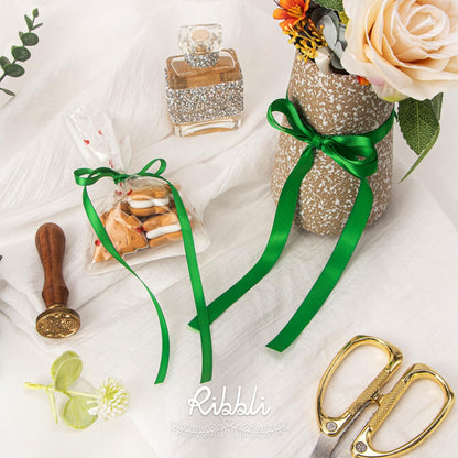 Ribbli Double Faced White Satin Ribbon,3/8” x Continuous 25 Yards,Fabric Ribbon use for Bows Bouquet,Gift Wrapping,Floral Arrangement