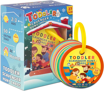 Home Scavenger Hunt Cards: 50 Toddler Indoor Find & Learn Activities | Fun Educational Games for 3-5 Year Olds | Preschool Boys & Girls Early Development (Indoor)
