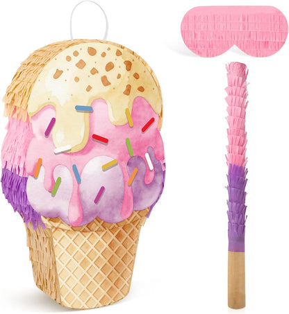 Easter Bunny Pinata Funny Bunny Egg Pinata with Blindfold & Stick for Birthday Decorations Easter Party Supplies Spring Decorations