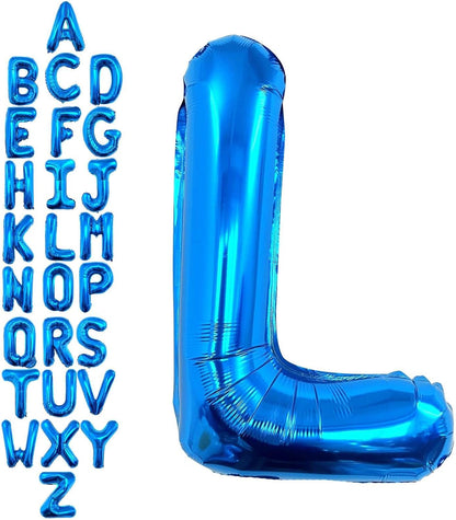 40 Inch Blue Letter A Balloons, DIY Phrase Foil Alphabet Letter A Balloons DIY Word A Banner for Birthday Anniversary Celebration Graduation Party Supplies Decoration