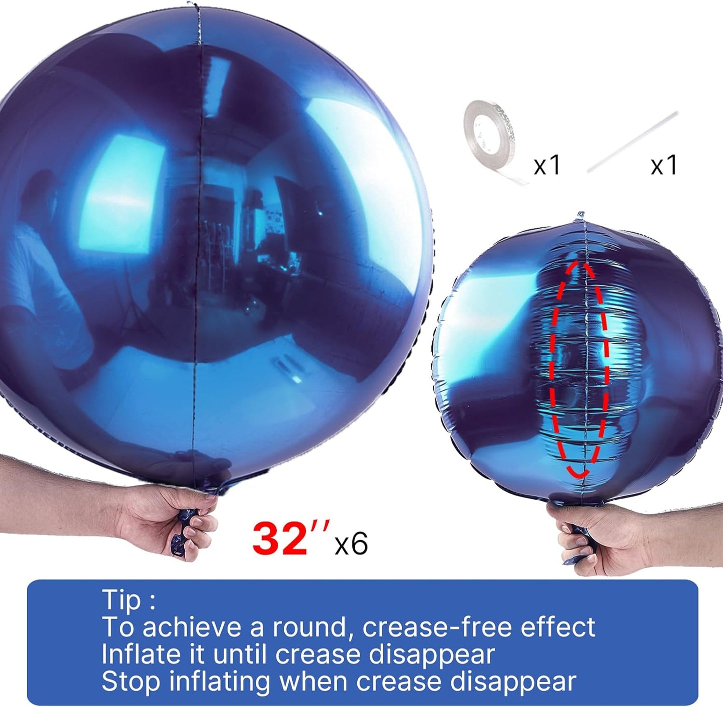 PartyWoo Metallic Gold Foil Balloons 20pcs Different Sizes Pack of 22 15 10 Inch Large Round Foil 4D Inflatable Mirror Ball Mylar Balloons for Graduation Birthday Baby Shower Party Decorations
