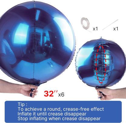PartyWoo Metallic Gold Foil Balloons 20pcs Different Sizes Pack of 22 15 10 Inch Large Round Foil 4D Inflatable Mirror Ball Mylar Balloons for Graduation Birthday Baby Shower Party Decorations
