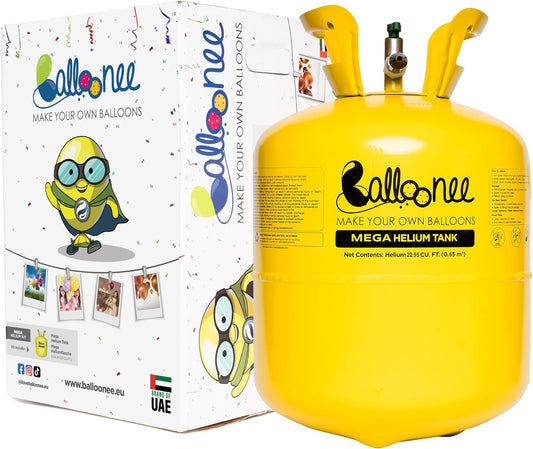 22L Helium Tank for Balloons at Home, Disposable Balloon Helium Tank Kit, Inflates Up to 100 Latex Balloons, Portable Balloon Pump for Birthday, Wedding & Party Decorations