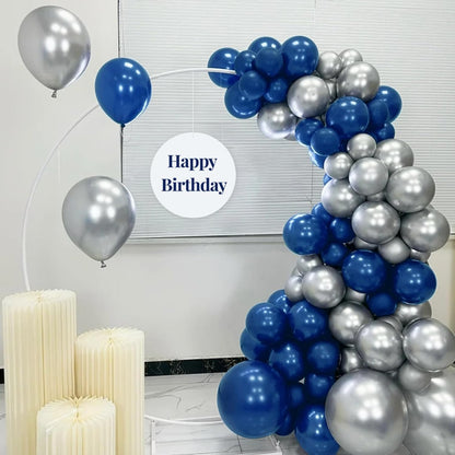110pcs Black Balloon 12 inch, Black Latex Balloons for Birthday Party Baby Shower Wedding(with 2 Ribbons). - Colors B