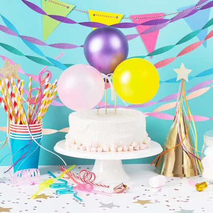 Blue Crepe Paper Streamers 8 Rolls 656 ft Crepe Paper Decorations for Birthday Party, Baby Shower or Reunion (Blue Gradient)