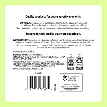 Amazon Basics Everyday Disposable Paper Plates, 8.62 Inch, Microwave-Safe, Cut Resistant, Soak-Proof, 100 Count, Packaging May Vary