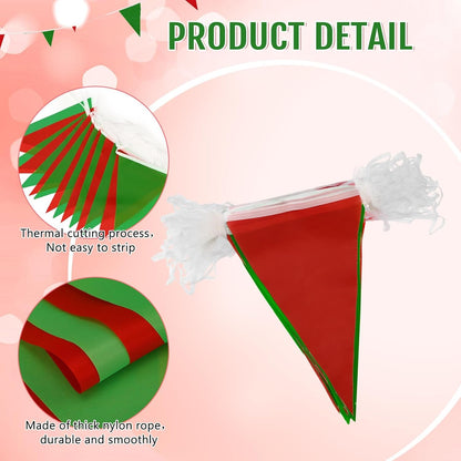 Hahafelt 100 Feet Pennant Banners Flags 75 Solid String Triangle Flags for Grand Opening, Carnival Theme Birthday Party Decoration Outdoor Events Classroom Decoration(Pink)