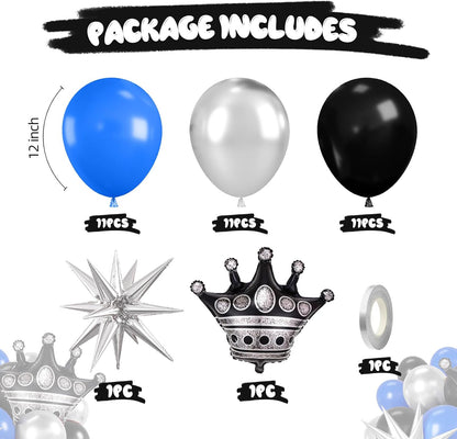 Black White Bow Balloons, 50 Pcs Pearl White Dot Printed Balloons with Black Bow and Cream Heart foil Balloon for Alternative Birthday Party Baby Shower Wedding Bachelorette Party Decorations