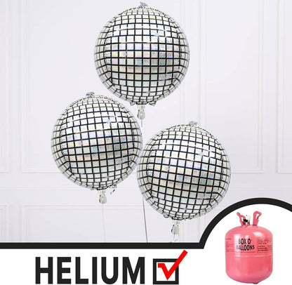 PartyWoo Metallic Gold Foil Balloons 20pcs Different Sizes Pack of 22 15 10 Inch Large Round Foil 4D Inflatable Mirror Ball Mylar Balloons for Graduation Birthday Baby Shower Party Decorations