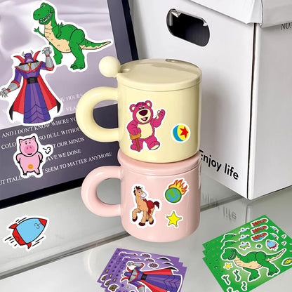 24 Sheets Cool Monster Sticker Cute Cartoon Charaters Make Your Own Sticker, Make a Face Stickers Party Favors Activities Gifts (c)