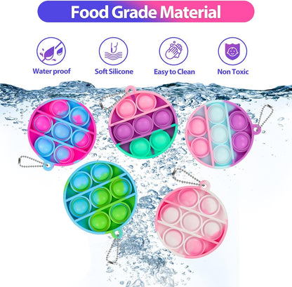 Pop Fidget Toys Bulk Its Party Favors for Kids 4-8 8-12 30 Pack Mini Pop Keychain It Small Fidgets for Classroom Prizes School End of Year Student Gifts from Teacher Birthday Goodie Bag Stuffers