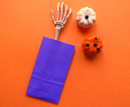 Partay Shenanigans Party Favor Bags - 50 Pack Kraft Paper Goodie Gift Lunch Treat Bags - Party Supplies for Theme Kids Birthday - 5"x3"x9" (Baby Blue)
